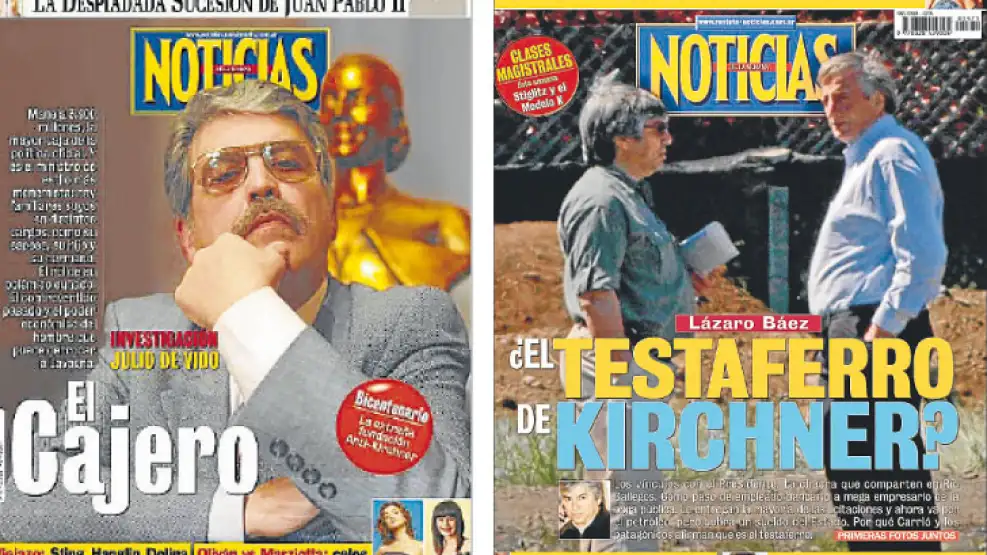 Revista Noticias hablaba de Lázaro Baez como "testaferro" de Néstor Kirchner desde el 2007