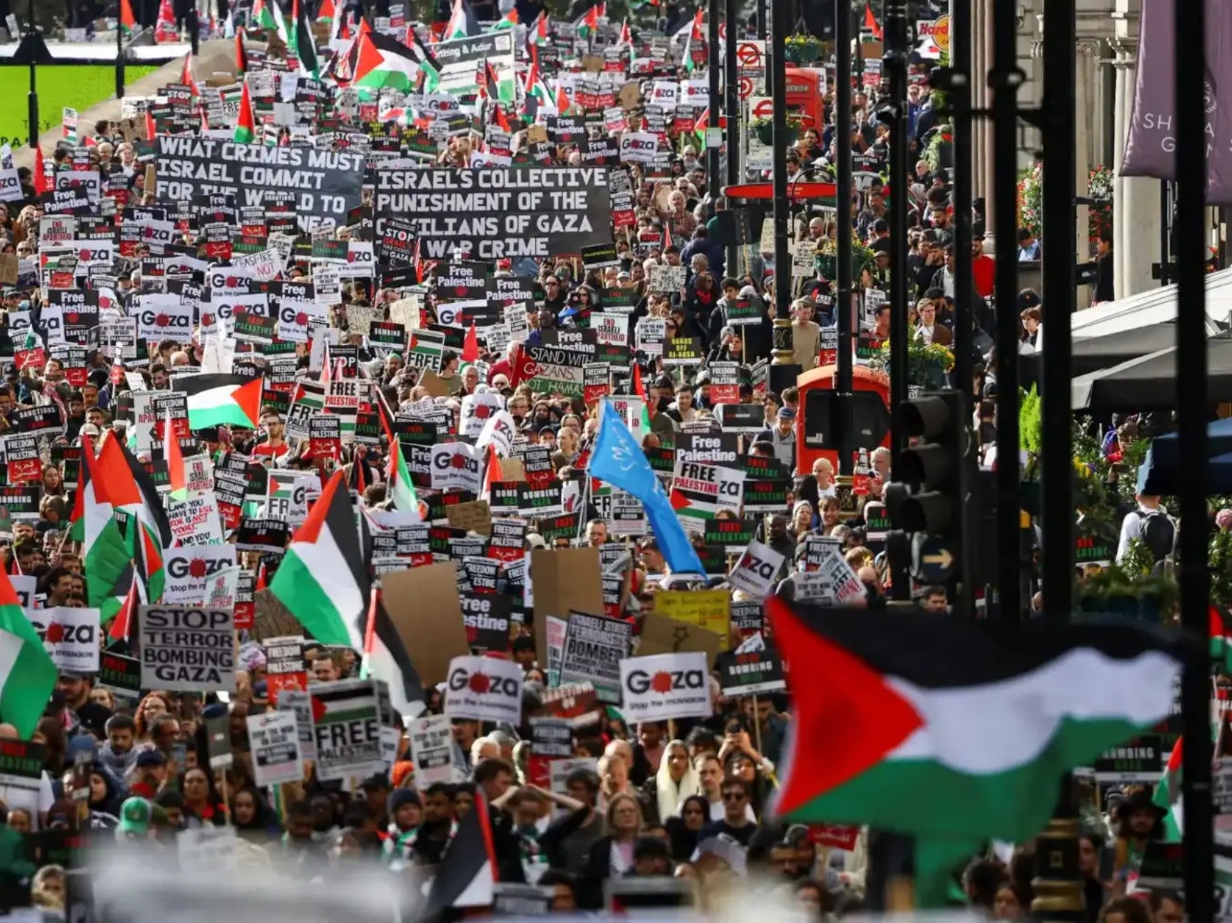 Miles se movilizan en Londres en apoyo a Palestina