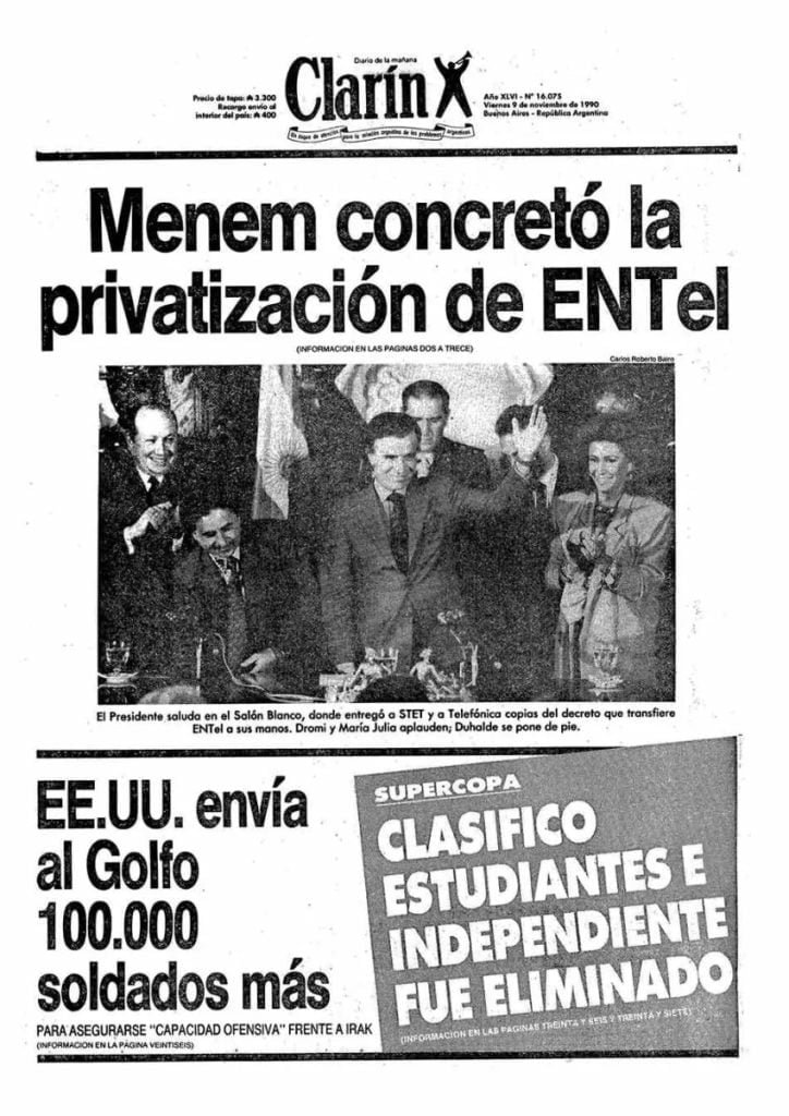 ¿Qué pasó con las privatizaciones de Menem? - resistenciaonline.com.ar